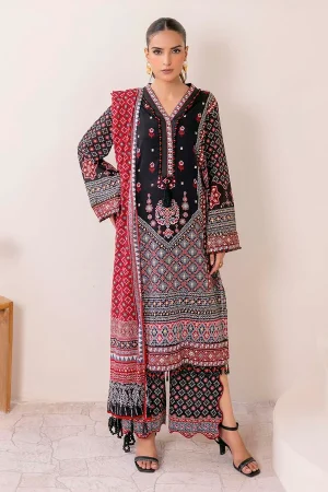 gold-printed-lawn-shirt-dupatta-dyed-trouser-gulahmed-cl-52636-front